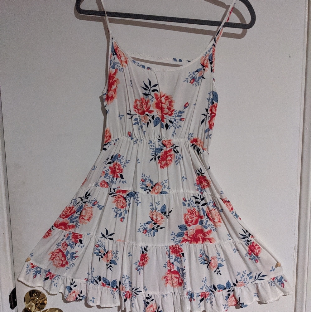 Summer white floral dress